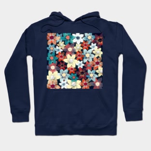 Colorful Floral Scarlet Pimpernel Garden Pattern Hoodie